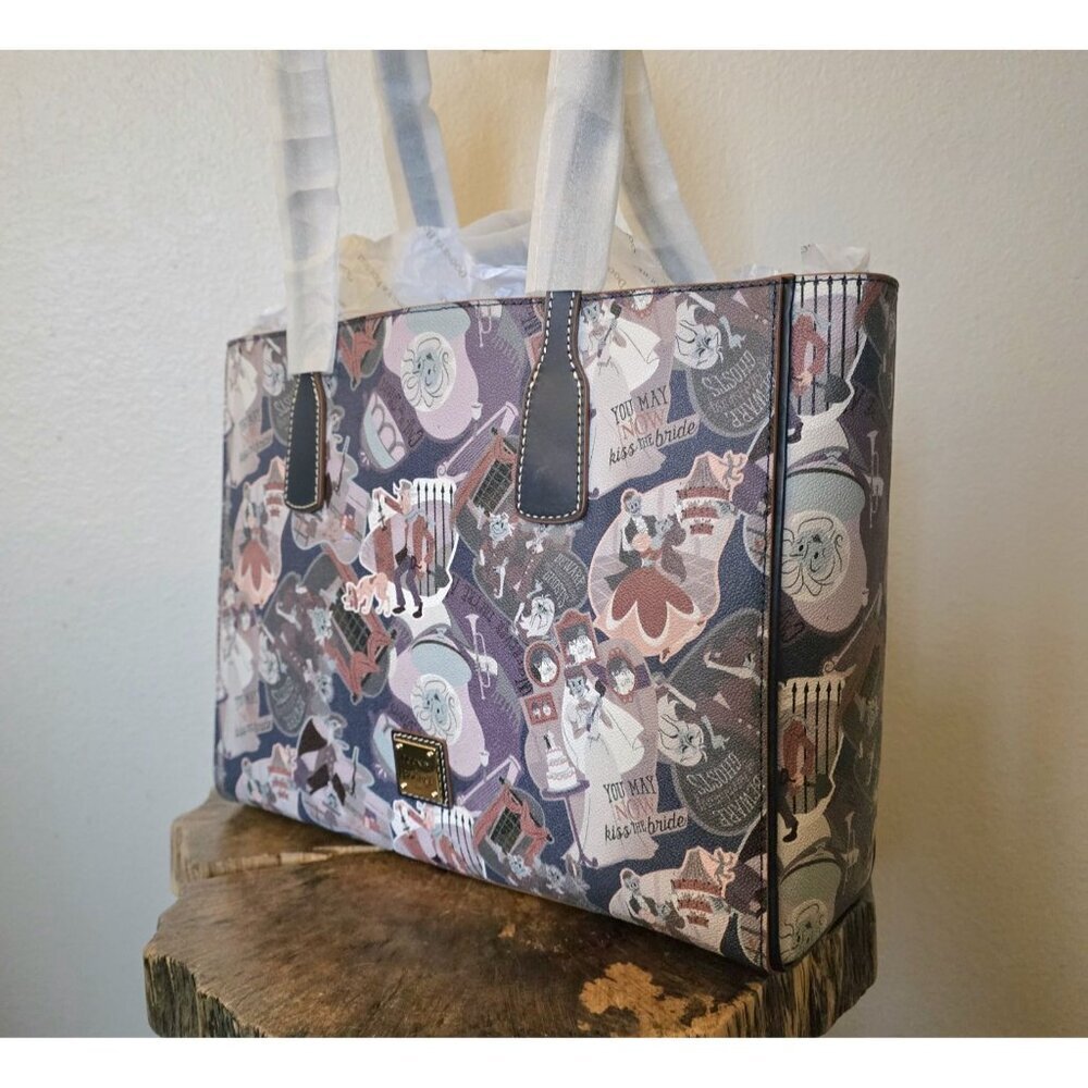 Disney Dooney & Bourke Haunted Mansion Tote NWT - Madame Leota Ghost Toile Bag - Picture 7 of 16